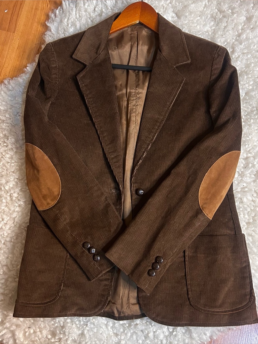 Oscar De La Renta Vintage Unisex Corduroy blazer size 5/6 small medium patches